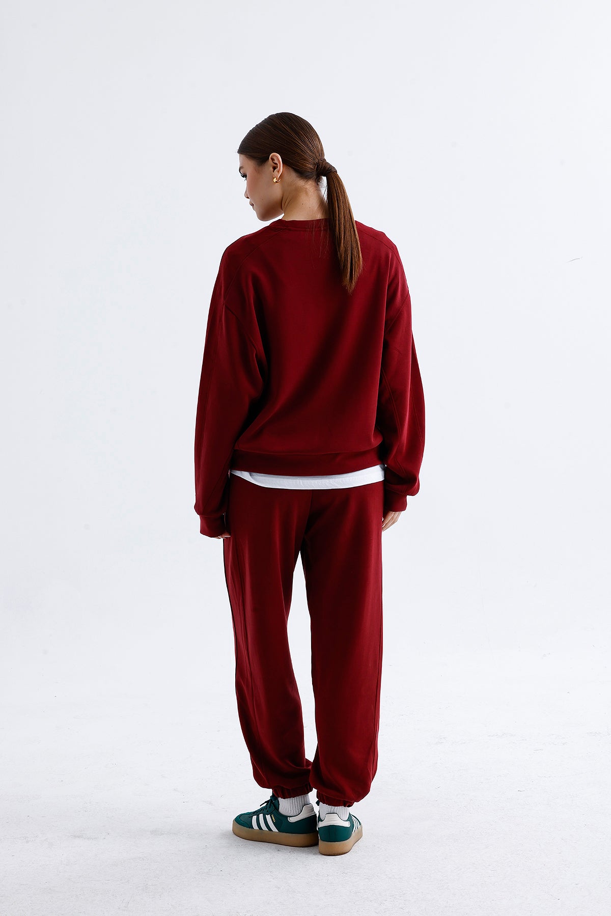 Kadın Modal Sweatshirt – Bordo Renk Yumuşak ve Rahat Günlük Üst