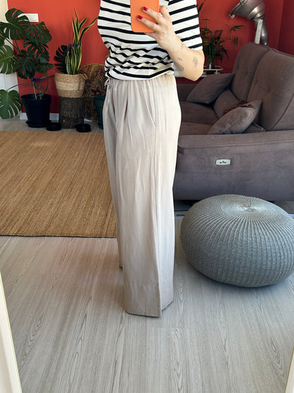 Kadın Pantolon – Bej Rahat Kesim