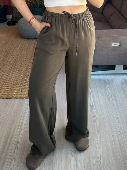 Modal Kumaş Haki Pantolon