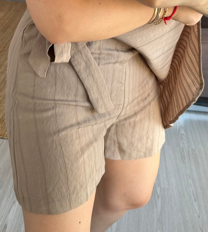 Kadın Modal Tulum – Şortlu Model Vizon Renk