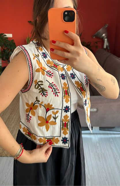 Nakışlı Yelek | Monepure