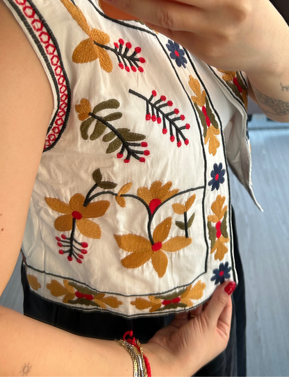 Nakışlı Yelek | Monepure