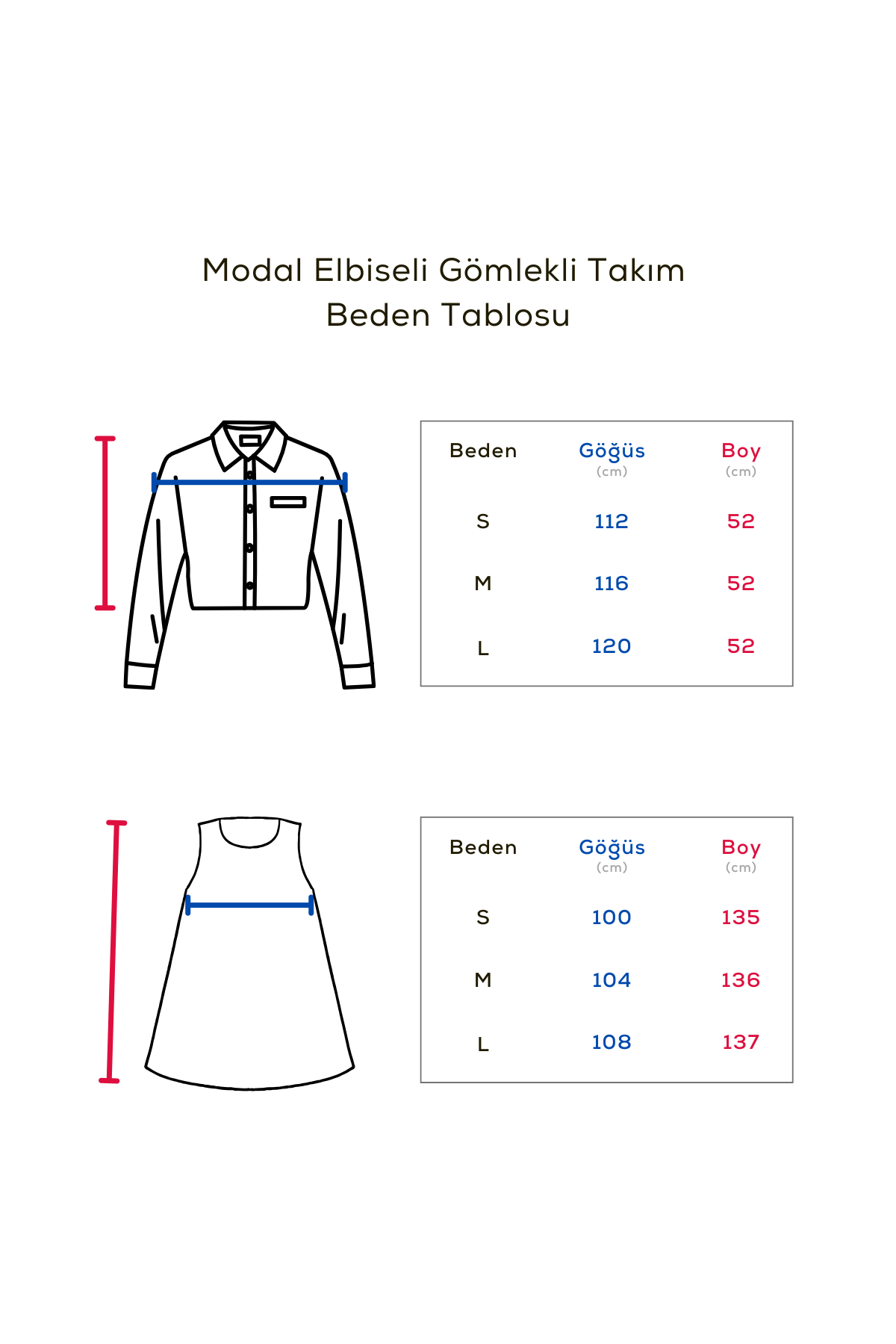 Kadın Modal Takım – Lacivert Elbiseli Gömlekli İkili Set