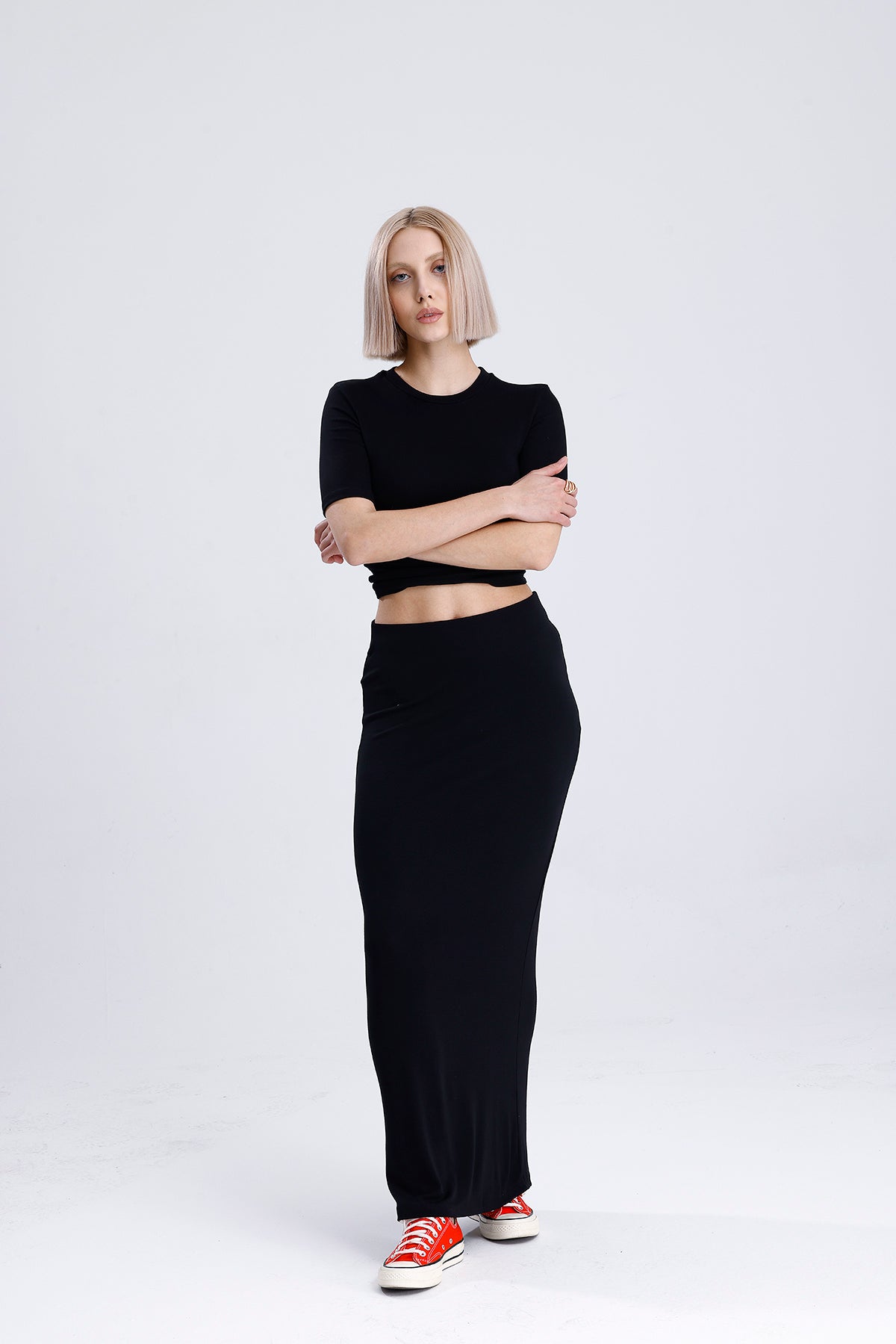 Kadın Pamuk Body – Siyah Renk %100 Pamuk Soft Touch Doku