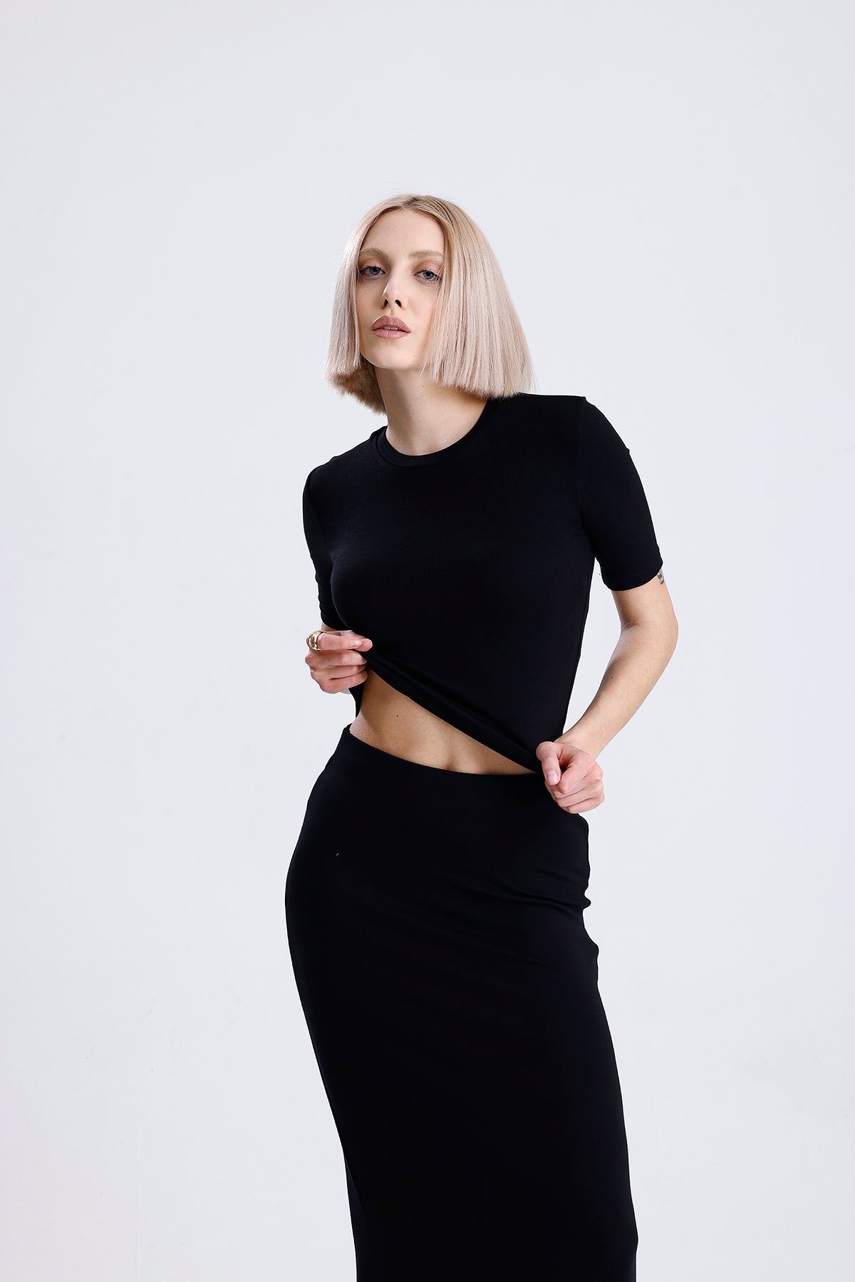 Kadın Pamuk Body – Siyah Renk %100 Pamuk Soft Touch Doku