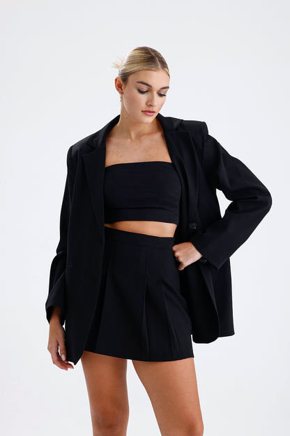 Kadın Oversize Blazer Ceket – Siyah Renk Modern Şehir Stili