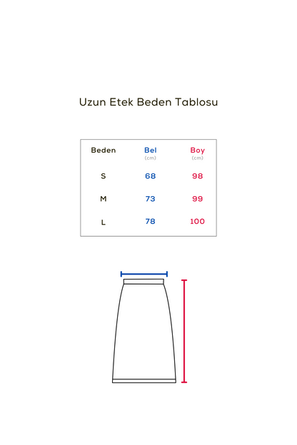 Kadın Uzun Etek – Siyah Soft Touch Rahat Kesim